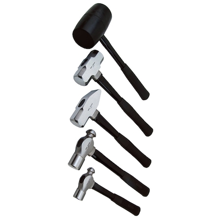 Atd Tools ATD 5-Piece Hammer Set with Fiberglass Handles 4045